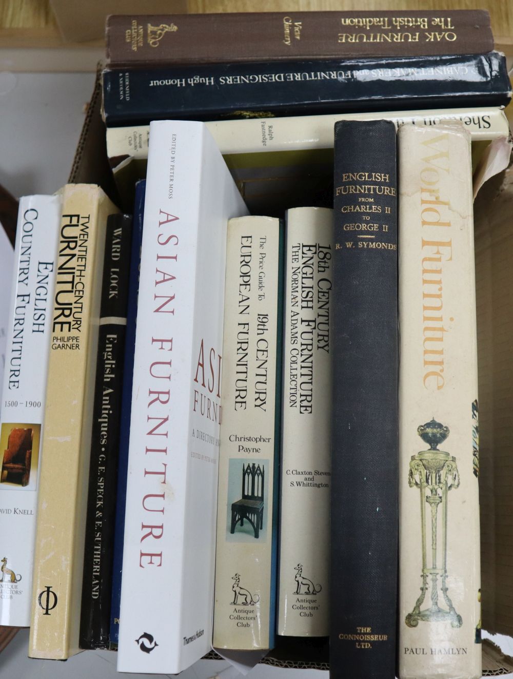 A collection of furniture reference books including: